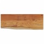 Estante pared rectangular madera acacia borde vivo 50x20x3,8 cm