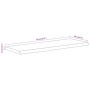 Estante pared rectangular madera acacia borde vivo 50x20x3,8 cm