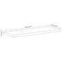 Estante pared rectangular madera acacia borde vivo 80x30x3,8 cm