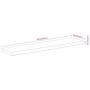 Estante pared rectangular madera acacia borde vivo 120x30x3,8cm
