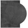 Alfombra pelo corto look escandinavo IZA antracita 200x280 cm