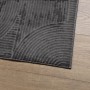 Alfombra pelo corto look escandinavo IZA antracita 200x280 cm