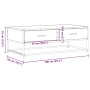 Mesa de centro madera ingeniería metal roble humo 100x50x35 cm