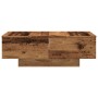 Mesa de centro madera ingeniería madera envejecida 90x60x31 cm