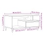 Mesa de centro madera ingeniería madera envejecida 90x49x45 cm