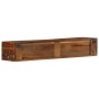 Mueble de TV de pared madera maciza reciclada 100x30x19 cm