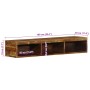 Mueble de TV de pared madera maciza reciclada 100x30x19 cm