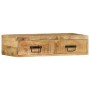 Mueble de TV de pared madera maciza de mango rugosa 80x30x19 cm