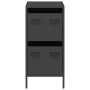 Aparador de acero laminado en frío negro 35x39x73,5 cm