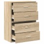 Armarios con 2 cajones 2 uds roble sonoma 60x31x40 cm