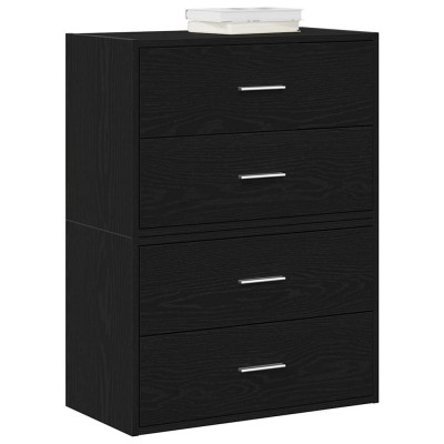 Armarios con 2 cajones 2 uds roble negro 60x31x40 cm