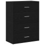 Armarios con 2 cajones 2 uds roble negro 60x31x40 cm