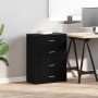Armarios con 2 cajones 2 uds roble negro 60x31x40 cm