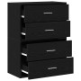 Armarios con 2 cajones 2 uds roble negro 60x31x40 cm