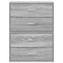 Armarios con 2 cajones 2 uds gris sonoma 60x31x40 cm