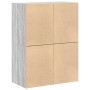 Armarios con 2 cajones 2 uds gris sonoma 60x31x40 cm