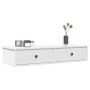 Estante de pared con cajones de madera contrachapada blanco