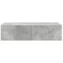 Estante de pared con cajones madera contrachapada gris hormigón