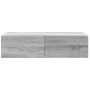 Estante de pared con cajones madera contrachapada roble ahumado