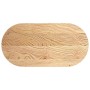 Tablero de mesa ovalado madera maciza de roble 100x50x4 cm