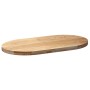 Tablero de mesa ovalado madera maciza de roble 100x50x4 cm