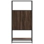Aparador alto madera de ingeniería y metal marrón roble