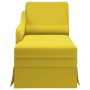 Chaise longue respaldo reposabrazos derecho terciopelo amarillo