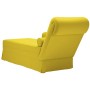 Chaise longue respaldo reposabrazos derecho terciopelo amarillo