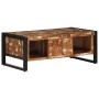Mesa de centro multicolor 90x50x36 cm madera maciza reciclada