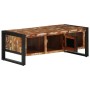 Mesa de centro multicolor 90x50x36 cm madera maciza reciclada