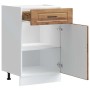 Mueble bajo de cocina porto madera vieja madera reconstituida