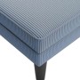 Chaise longue con cojín de tela de pana azul