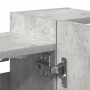 Armario de espejo de baño contrachapada gris 80x20,5x64 cm