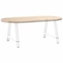 Patas de mesa de centro forma A 2uds acero blanco 70x(42-43) cm