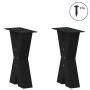 Patas de mesa de centro forma X 2uds acero negro 38x(42-43) cm