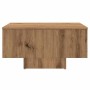 Mesa de centro madera de ingeniería roble artisan 60x60x31,5 cm