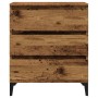 Aparador de madera contrachapada envejecida 60x35x70 cm
