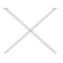 Patas para mesa de comedor en forma de X 2 uds acero blanco