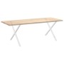 Patas para mesa de comedor en forma de X 2 uds acero blanco