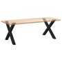 Patas para mesa de comedor en forma de X 2 uds acero negro