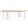 Patas de mesa de centro en forma de T 2 uds acero blanco