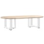 Patas de mesa de centro en forma de T 2 uds acero blanco