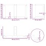 Patas de mesa de centro en forma de T 2 uds acero blanco