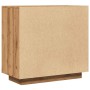 Aparador madera contrachapada roble artisian 80x40x75 cm