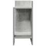 Mesas auxiliares 2 uds con estante gris hormigón 25,5x27x60 cm
