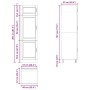 Mueble de cocina Porto madera contrachapada blanco brillante