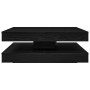 Mesa de centro giratoria 360 grados roble negro 90x90x34,5 cm