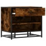 Banco zapatero madera de ingeniería roble ahumado 60x40x53,5 cm