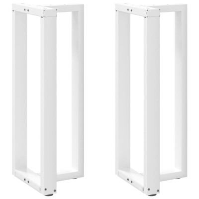Patas de mesa bar forma T 2 uds acero blanco 40x35x(101-102) cm