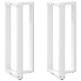 Patas de mesa bar forma T 2 uds acero blanco 40x35x(101-102) cm